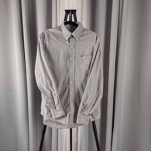 Izod Men's Light Brown, Mocha 100% Cotton Button Down Dress Shirt. Size Medium - Picture 1 of 12